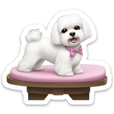 Bichon Maltese at the spa sticker