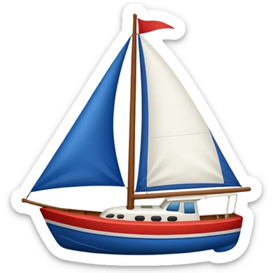 Americana style sailboat sticker