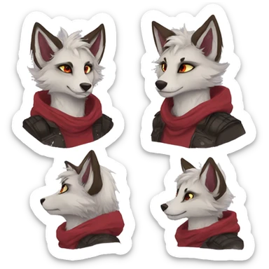 Edgy modern anthro furry by Falvie, LiLaiRa, griffsnuff, AngieWolf sticker