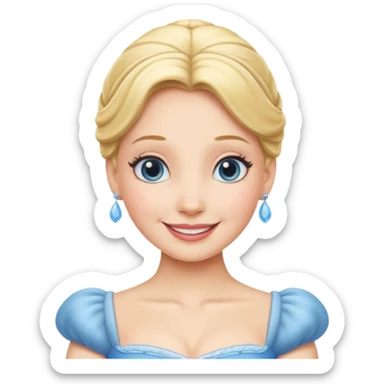 cinderella bald sticker