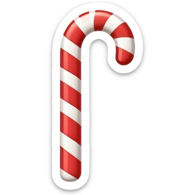 red and white candy cane sticker