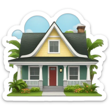 bungalow simple funky clean sticker