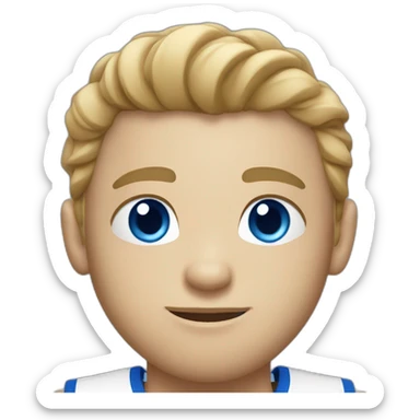 white basketball player with blue eyes sticker