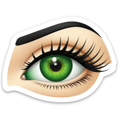 false eyelashes green eye sticker