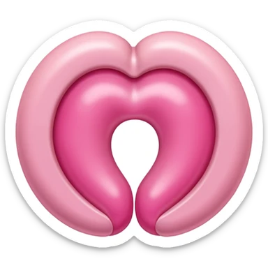 3D digital emoji-style illustration of a symbolic endometrium, featuring a smooth pastel pink circular shape with three concentric layers in varying shades of pink, soft lighting, Apple-style realistic shine, and a transparent background. sticker