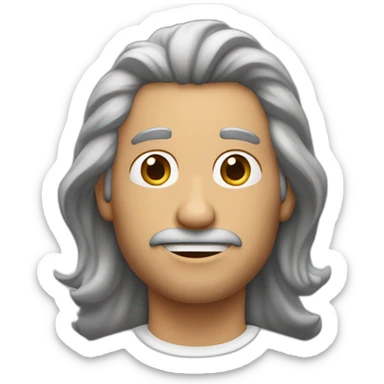 hombre blanco de 53 años con el pelo canoso sticker