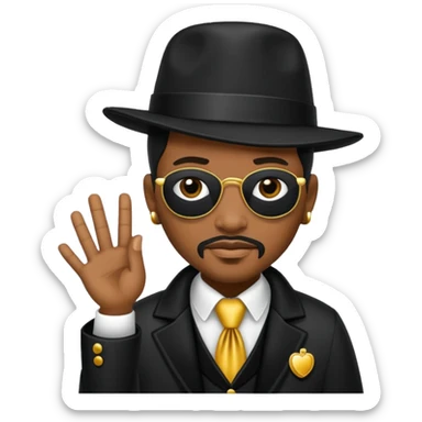 A black pimp sticker