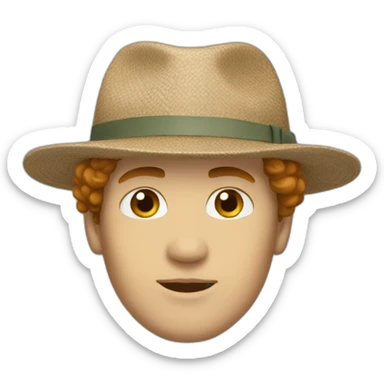 Man Georgian Hazel hair hat sticker