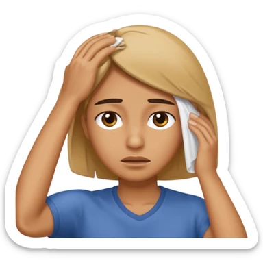 Wiping off sweat sticker