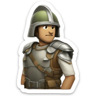 Chivo con un casco de guerra  sticker