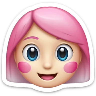 Coração  colorido branco e rosa degrade sticker