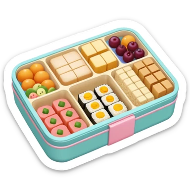 a pastel bento sticker