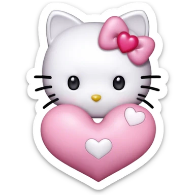 hello kitty con corazón  sticker