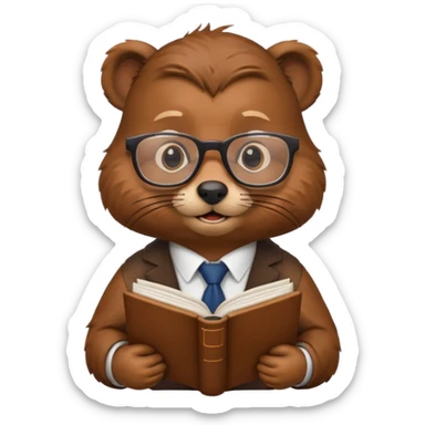 beaver professor sticker