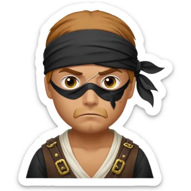 Irritated pirate sticker