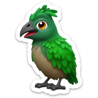 Rata con un corazón verde sticker