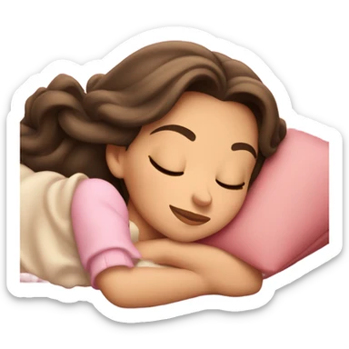 Sleeping brunette beauty Disney sticker