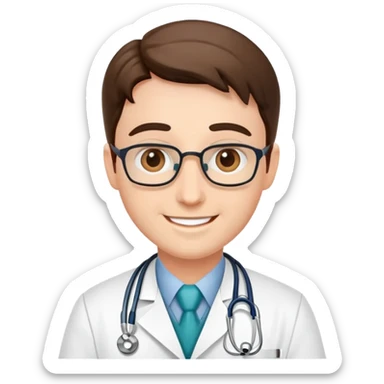 happy medical doctor sticker