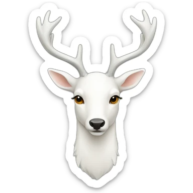 white deer see the mirror sticker