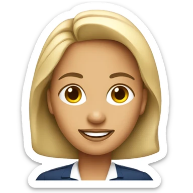 Woman flight attendant sticker