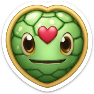 cuore con tartaruga sticker
