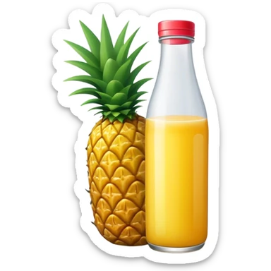 Pineapple juice bottle sticker