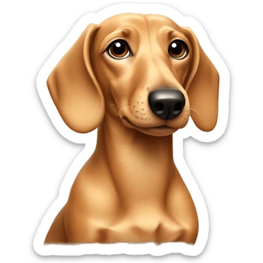 Beige dachshund sticker