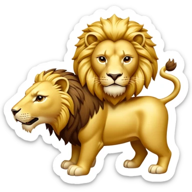Gs arması yanında aslan sticker