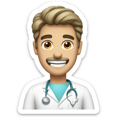 Male dentist sticker