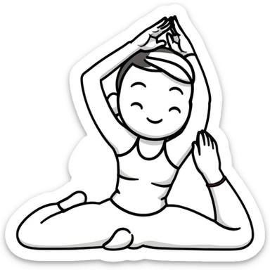 person doing yoga sticker