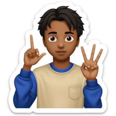 Playboi Carti YVL hand sign sticker