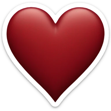 Dark red heart  sticker