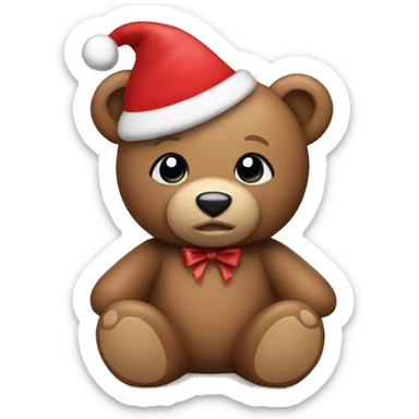 Christmas teddy bear sticker