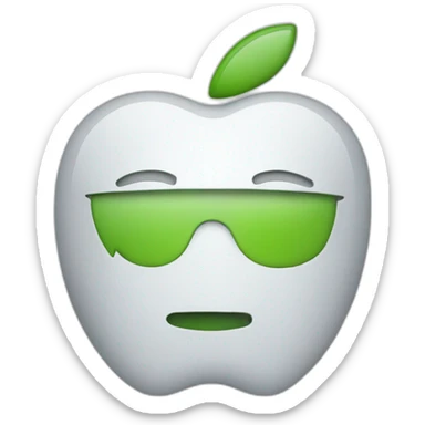 Android Logo with Apple Logo sticker