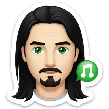 Kevin Richardson green eyes, long black hair sticker
