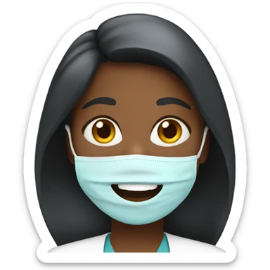 Make a black beautiful female dentist sticker