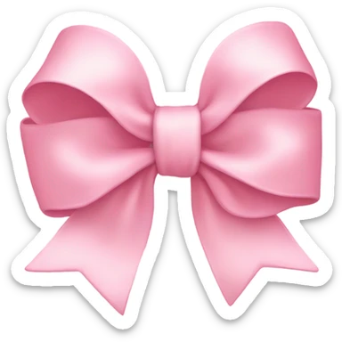 light pink bow on light pink bow sticker