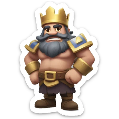 Design a Clash Royale-style emote featuring the Royal Giant sticker