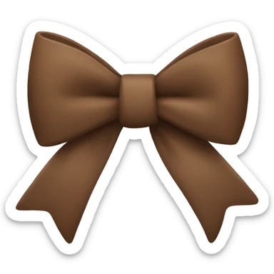 Brown bow sticker