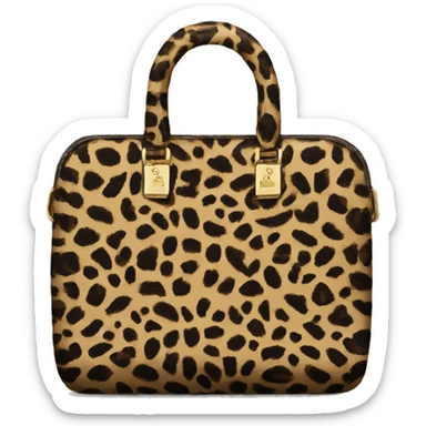 Leopard print luxury bag sticker