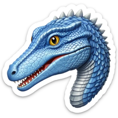 Grayish blue baryonyx sticker