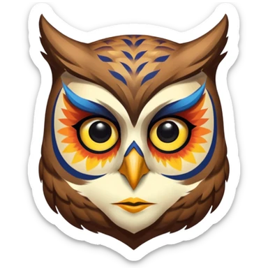 Cabeza de búho EDC festival  sticker