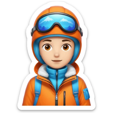 skies,colorful, Snow Gear,negative: character. sticker