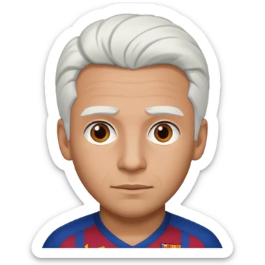 araujo футболист с белыми волосами и коричневыми   в футболке барселоны sticker