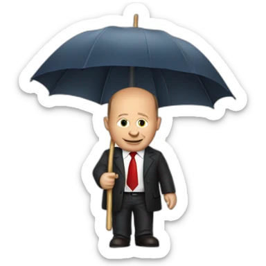 Olaf scholz with red umbrella sticker