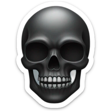 black skull  sticker