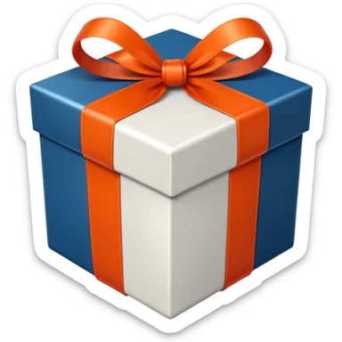 Decorative Gift Box orange sticker