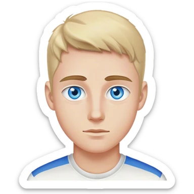 Frat boy white with blue eyes  sticker