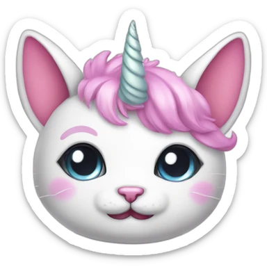 Cute kawaii Cat unicorn sticker