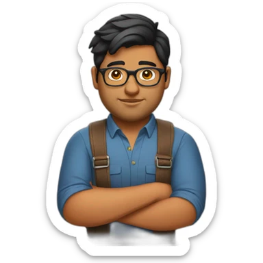 chubby-indian-glasses-it-guy sticker